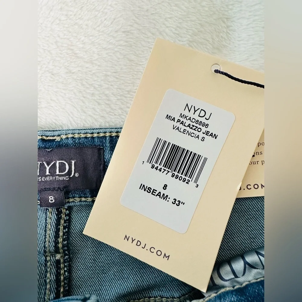 NYDJ MIA Palazzo High Waisted Flare Jeans Size 8 - Picture 13 of 15